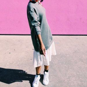 ZARA TRAFALUC Long Sleeve Lace Dress w/ Pockets